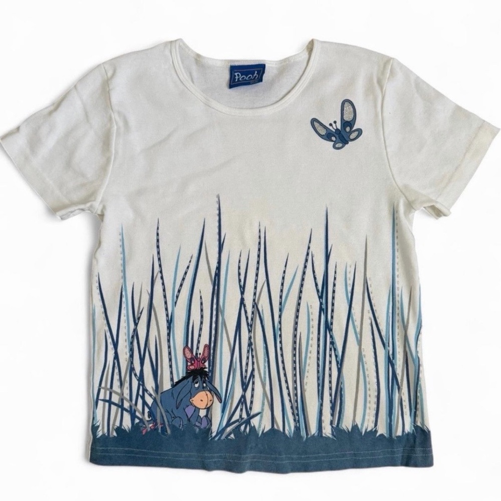 Disney Winnie the pooh white eeyore vintage graphic short sleeve shirt